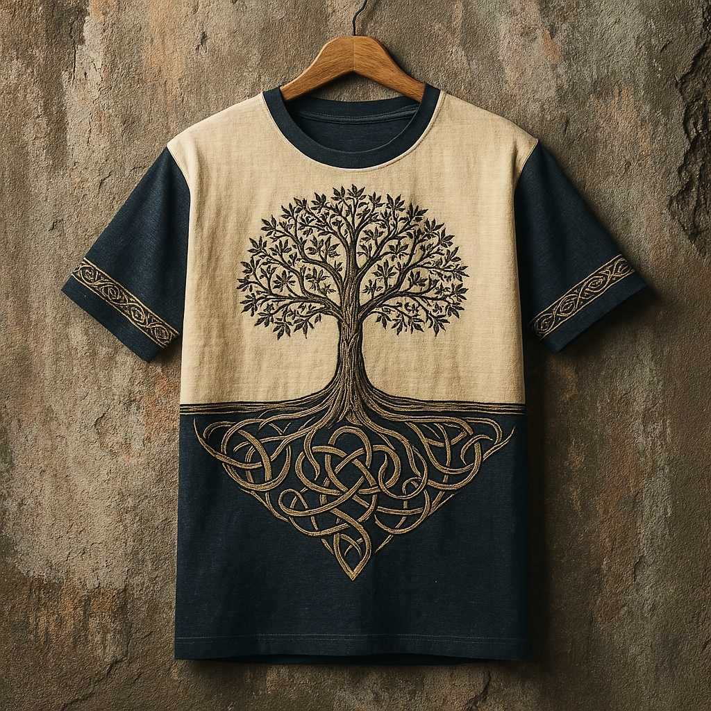 Men's Viking Golden Tree of Life Knot T-Shirt / Rvogue / Rvogue