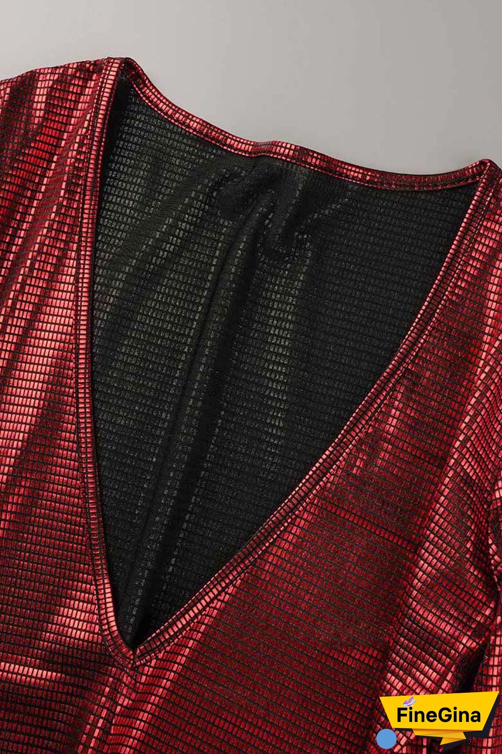 Black Sexy Casual Bronzing Patchwork V Neck Long Sleeve Dresses