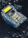 COB+SMD LED Camping Work Light Rechargeable Mini Flashlight Hat Clip Torch Light