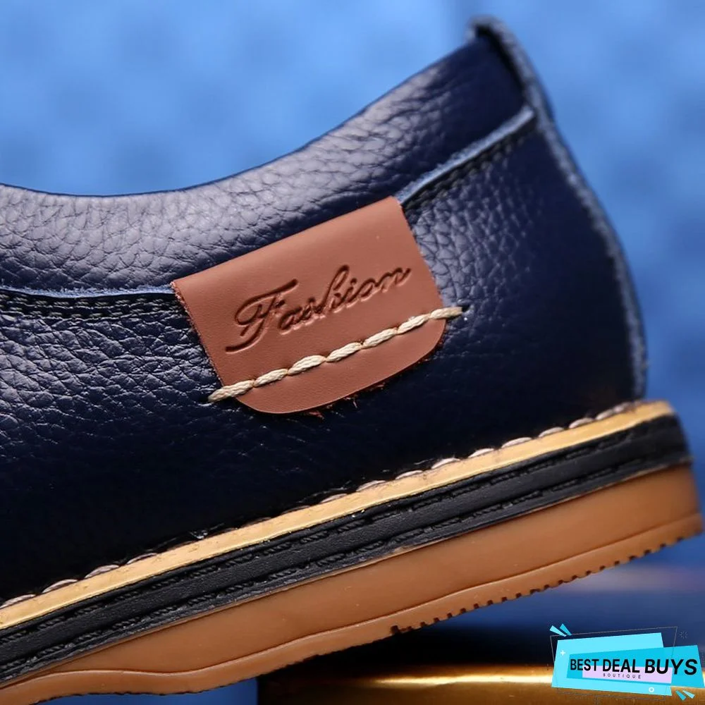 Men Large Size Office & Career Split Joint Leather Shoes