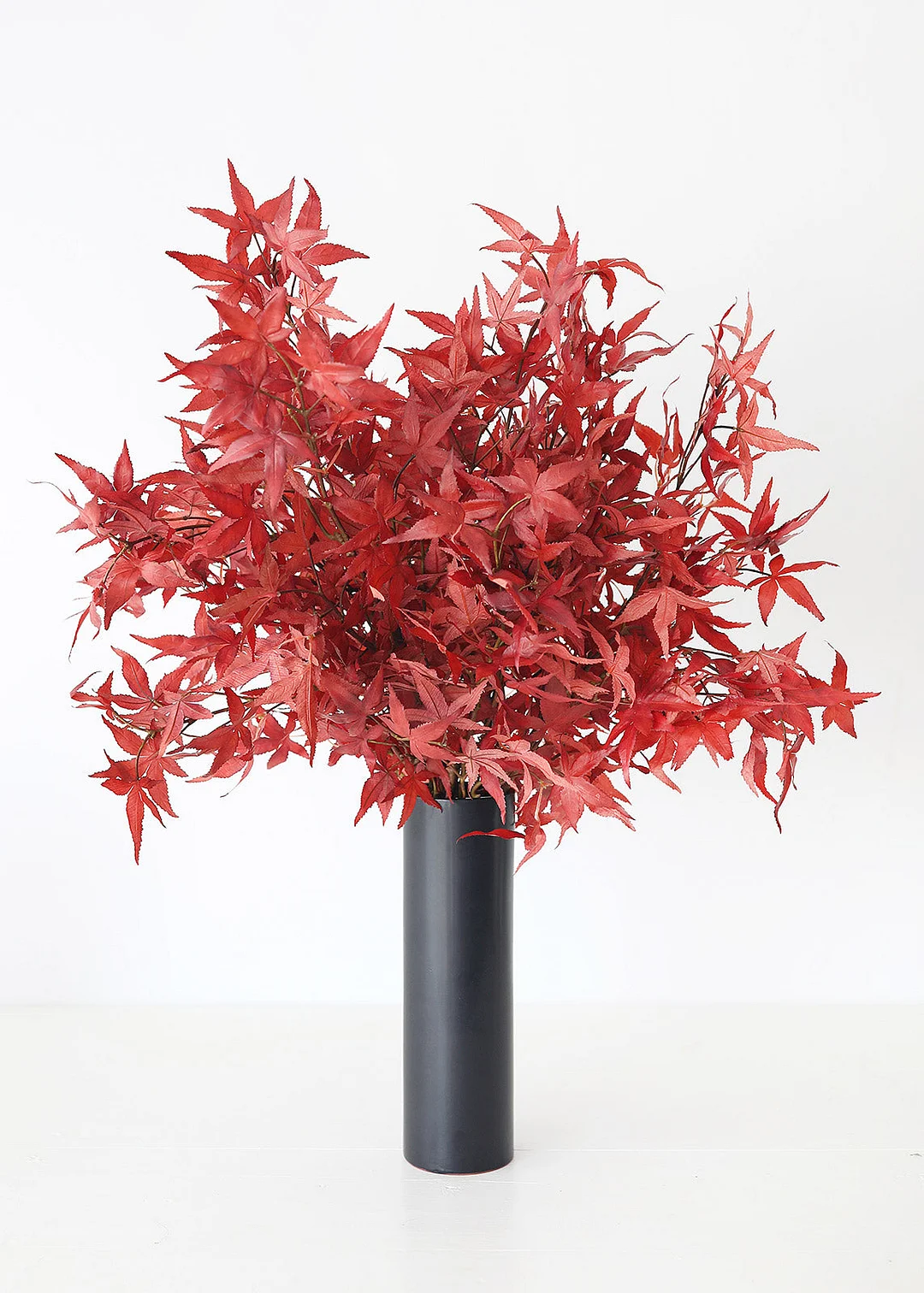 Fall Red Artificial Japanese Maple Leaves - 27"
