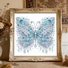 Blue Butterfly DIY Partial Drill Diamond Painting Kit for Adults 30x30cm