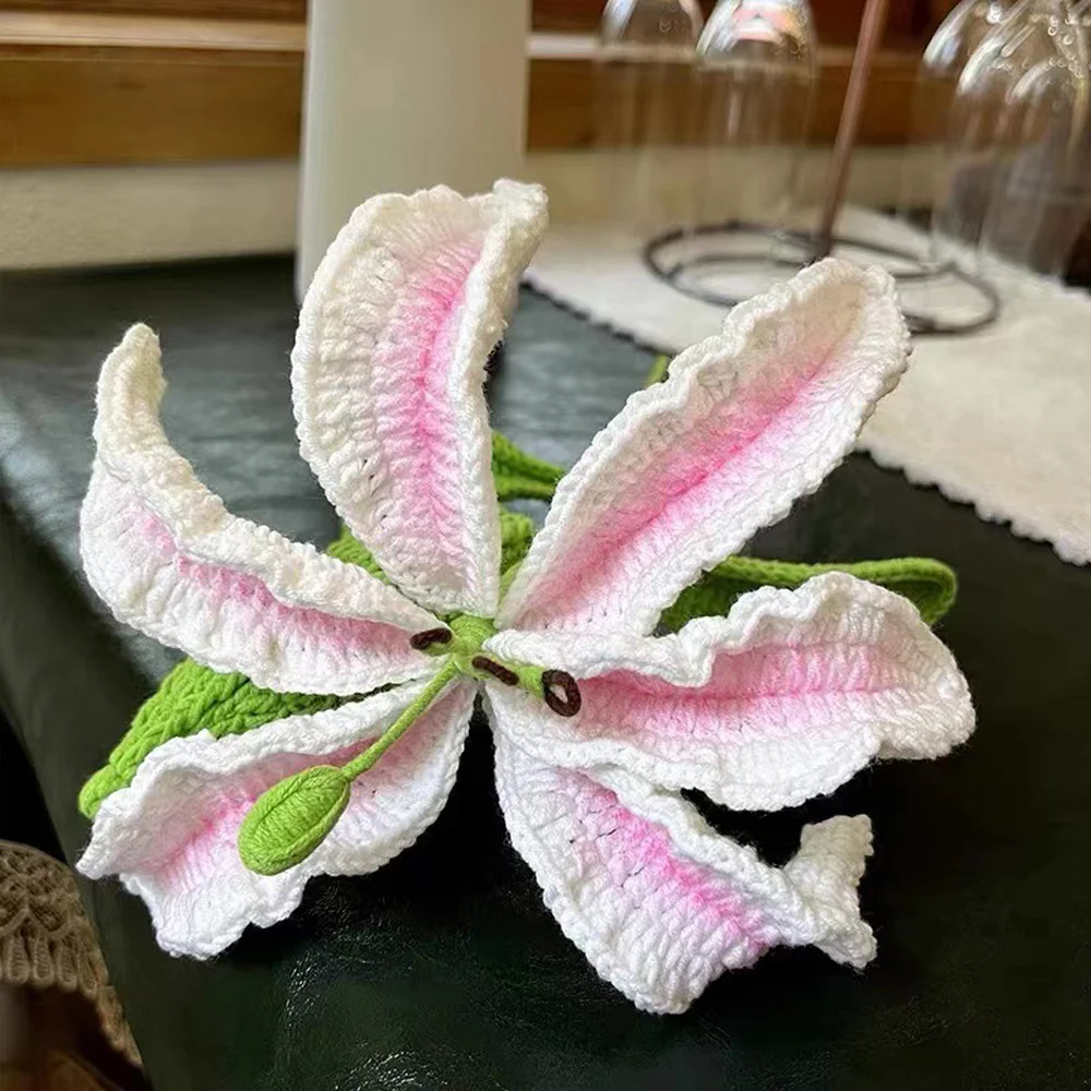 Handwoven Lily Bouquet Home Decor Simulation Flower