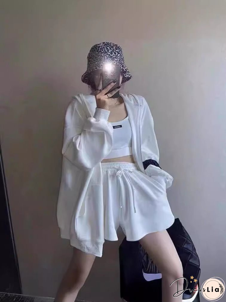 Women's Fashion Leisure Fitness Running Three-piece Sports Suits