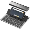 Three Folding Mobile Phone Tablet Aluminum Alloy Bluetooth keyboard IOS Android Windows Three Systems Universal