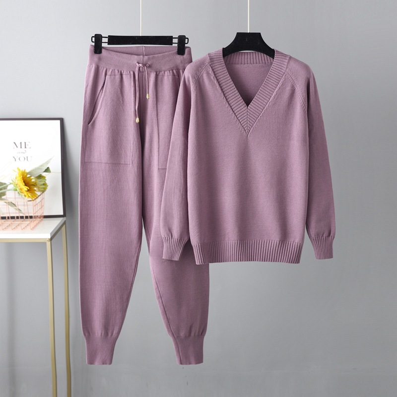 Rotimia Autumn and winter harem pants casual two-piece set