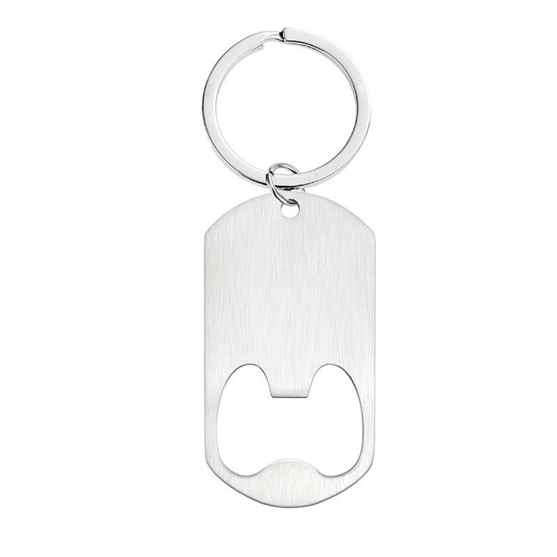 Key Chain Spot Stainless Steel Blank Laser Color Printing Material Holiday Gift Lettering Metal Key Chain