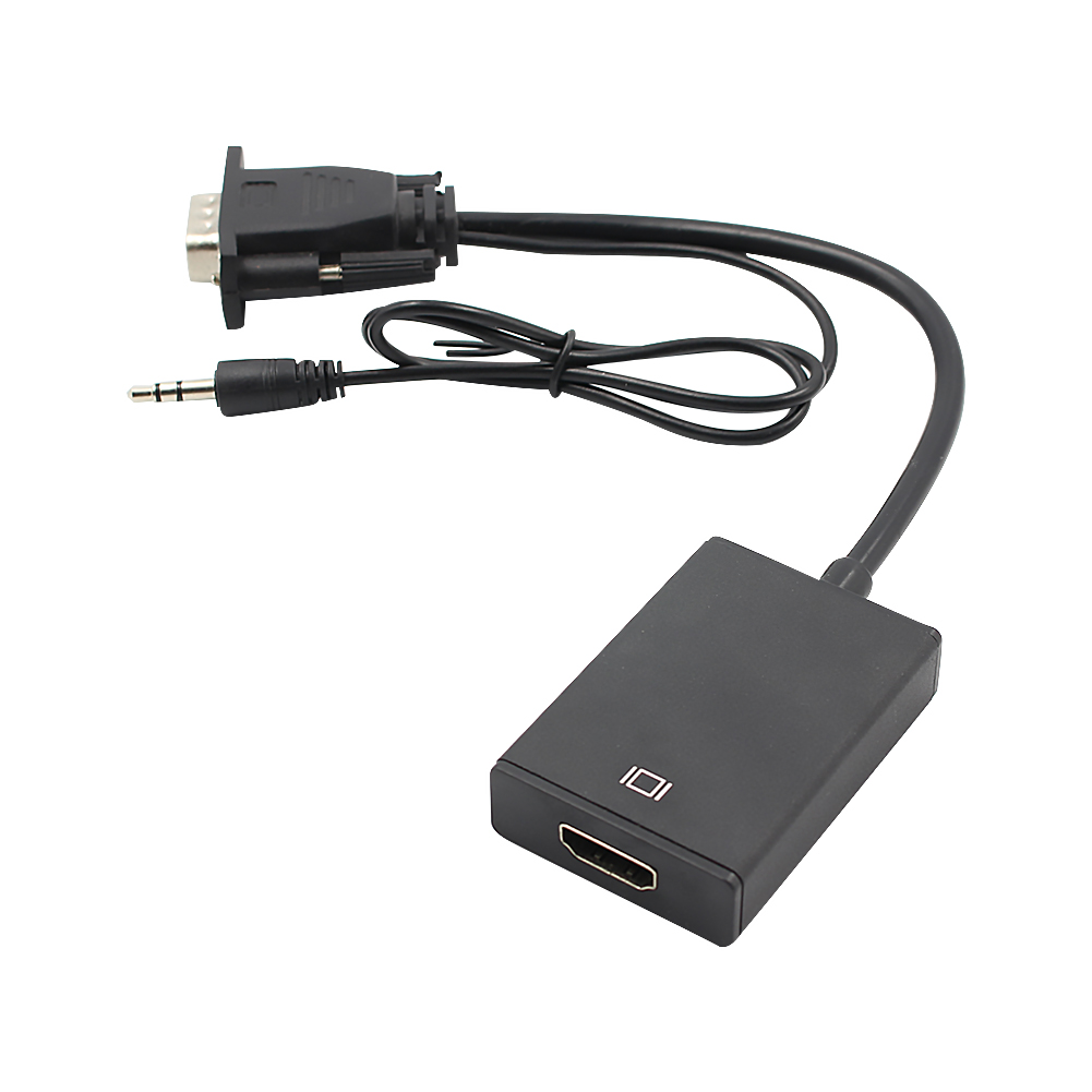 

VGA Male to HDMI Female Adapter Converter with 3.5mm Audio Input Cable, 501 Original