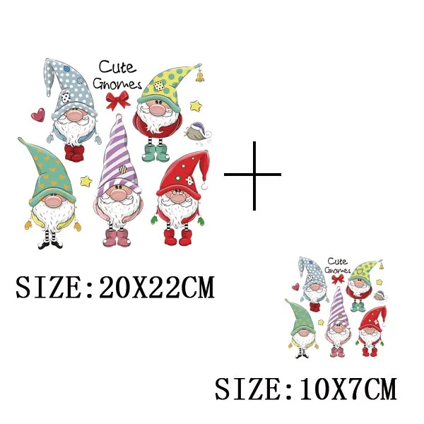 Beautiful Christmas Gift Thermal Sticker On Clothes DIY T-shirt Washable Iron On Patch For Clothing Christmas Design Patch Decor