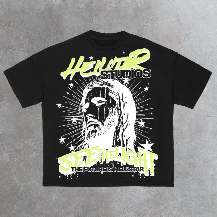 Vintage Hellstar See The Light Graphic 100% Cotton Short Sleeve T-Shirt