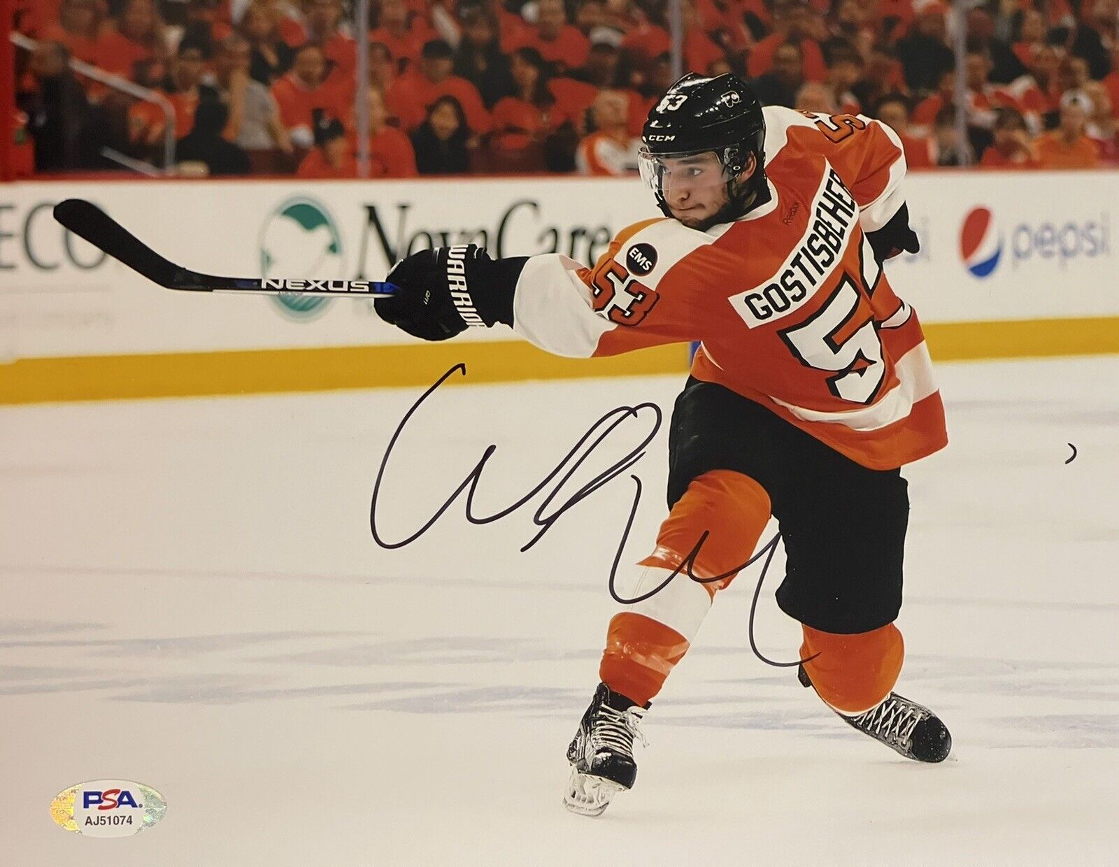 Shayne Gostisbehere Signed Autographed Philadelphia Flyers 8x10 Photo Poster painting PSA/DNA