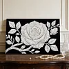 DIY Pearl Painting Rose for Home Wall Decor with Frame(20x30cm)