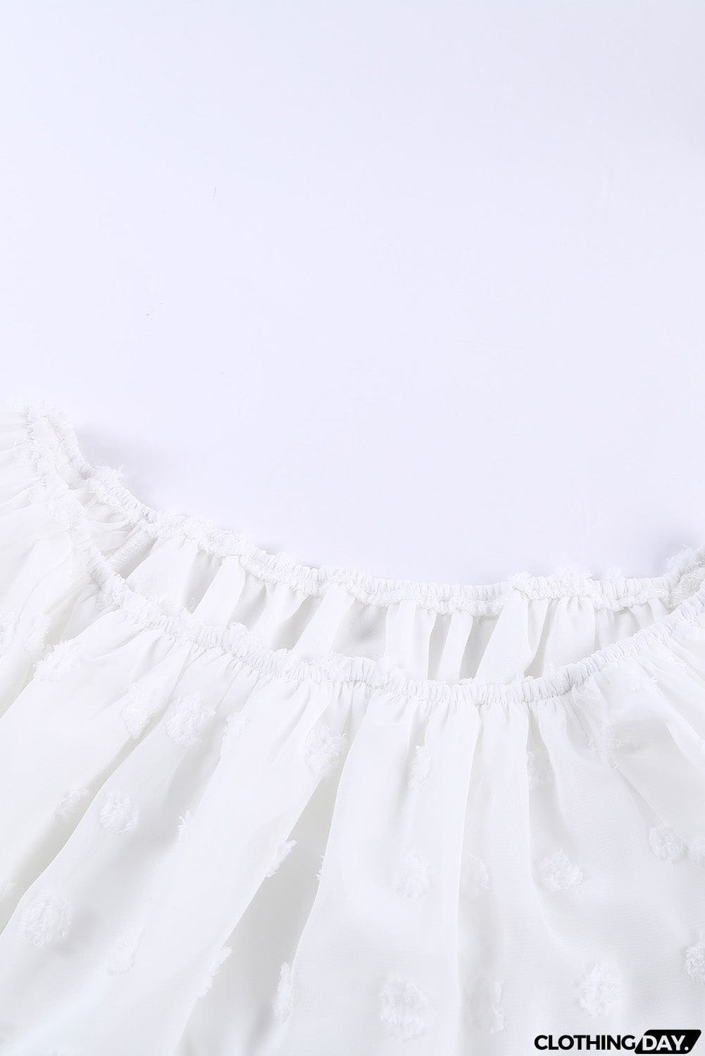 Off Shoulder Swiss Dot Blouse