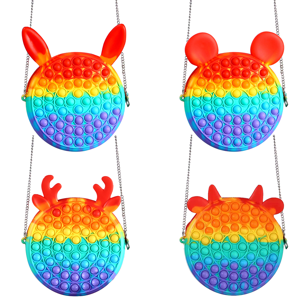 

Rainbow Bag Push Bubble Reliver Stress Relax Puzzle Toys Sensory Game Gift, 501 Original