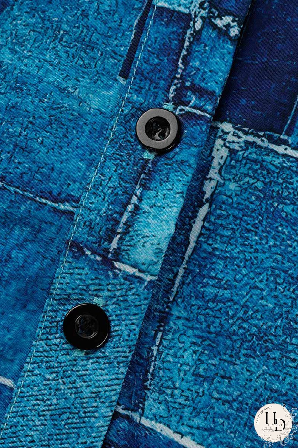 Camouflage Fashion Casual Print Patchwork Turndown Collar Shirt Dress