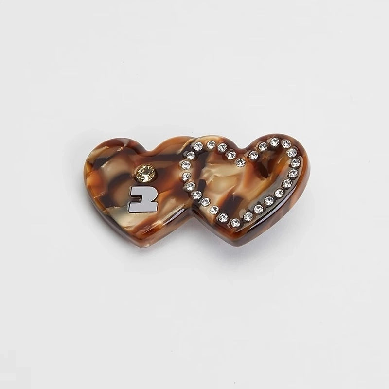Vintage Style Classic Style Women’s Heart Shape Arylic Hair Clip