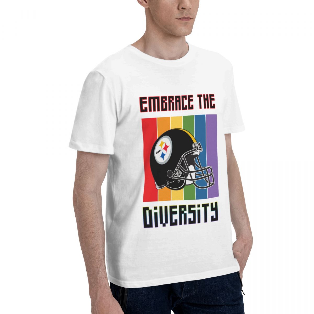 Pittsburgh Steelers Embrace The Diversity Cotton T-Shirt Men's