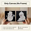 12Pcs DIY Pearl Painting Snowman for Home Wall Decor(15x15cm)
