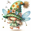 Diamond Painting-DIY Crystal Rhinestone Dragonfly Gnome