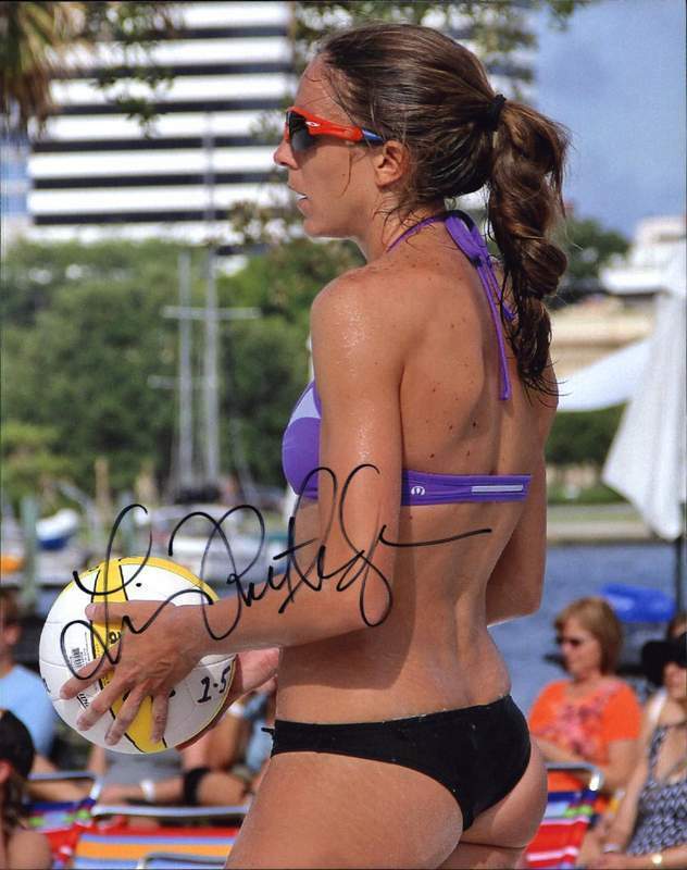 Lisa Rutledge authentic signed AVP volleyball 8x10 Photo Poster painting W/Cert Autographed 09