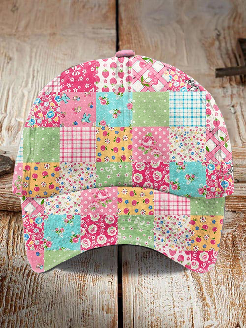 Vintage Contrast Floral Boho Baseball Cap