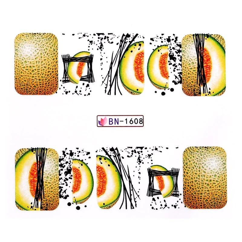 Harunouta Purple Lavender Floral Nail Art Water Decals Stickers Flower Leaves Nail Art Transfer Slider For Nails DIY Decoration