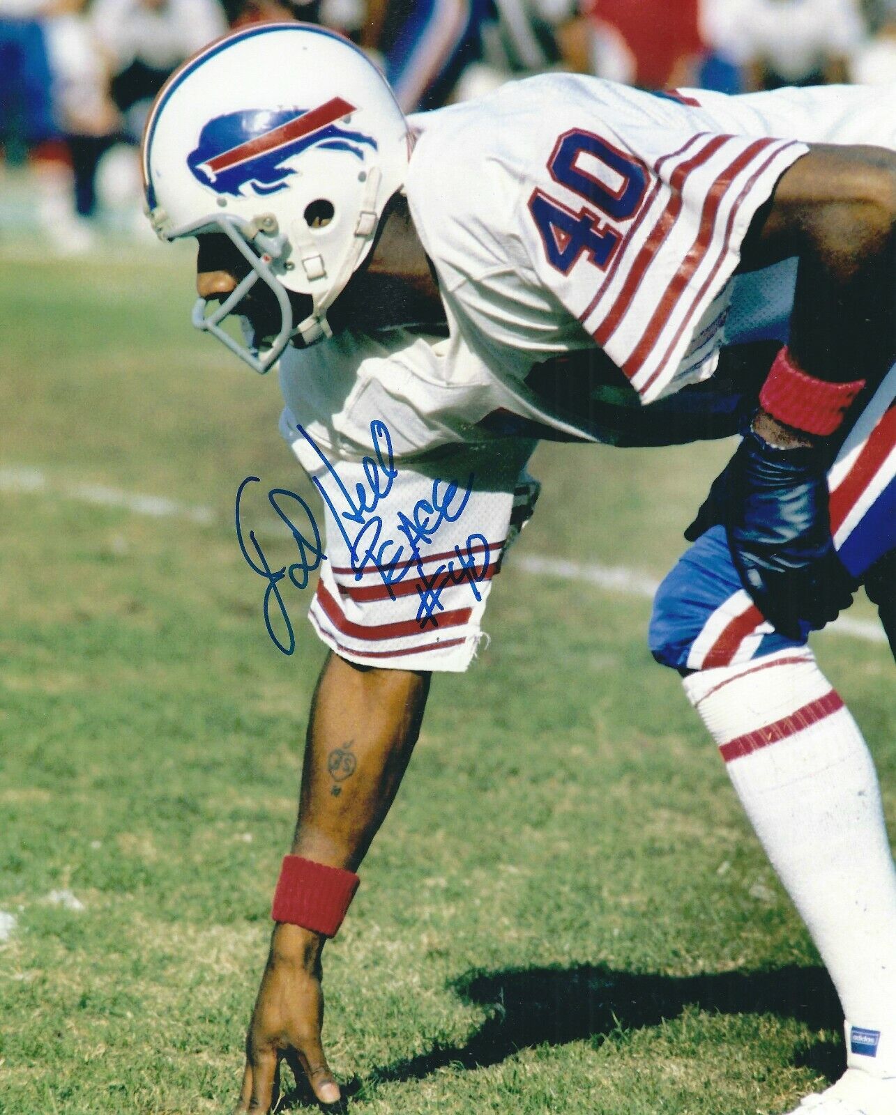 Autographed J.D. HILL Buffalo Bills 8x10 Photo Poster painting w/COA