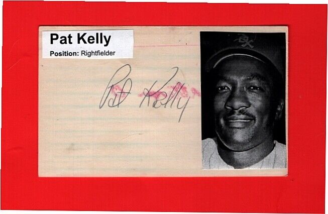 PAT KELLY-CHICAGO WHITE SOX AUTOGRAPHED 3x5 INDEX CARD W/Photo Poster painting-d.2005