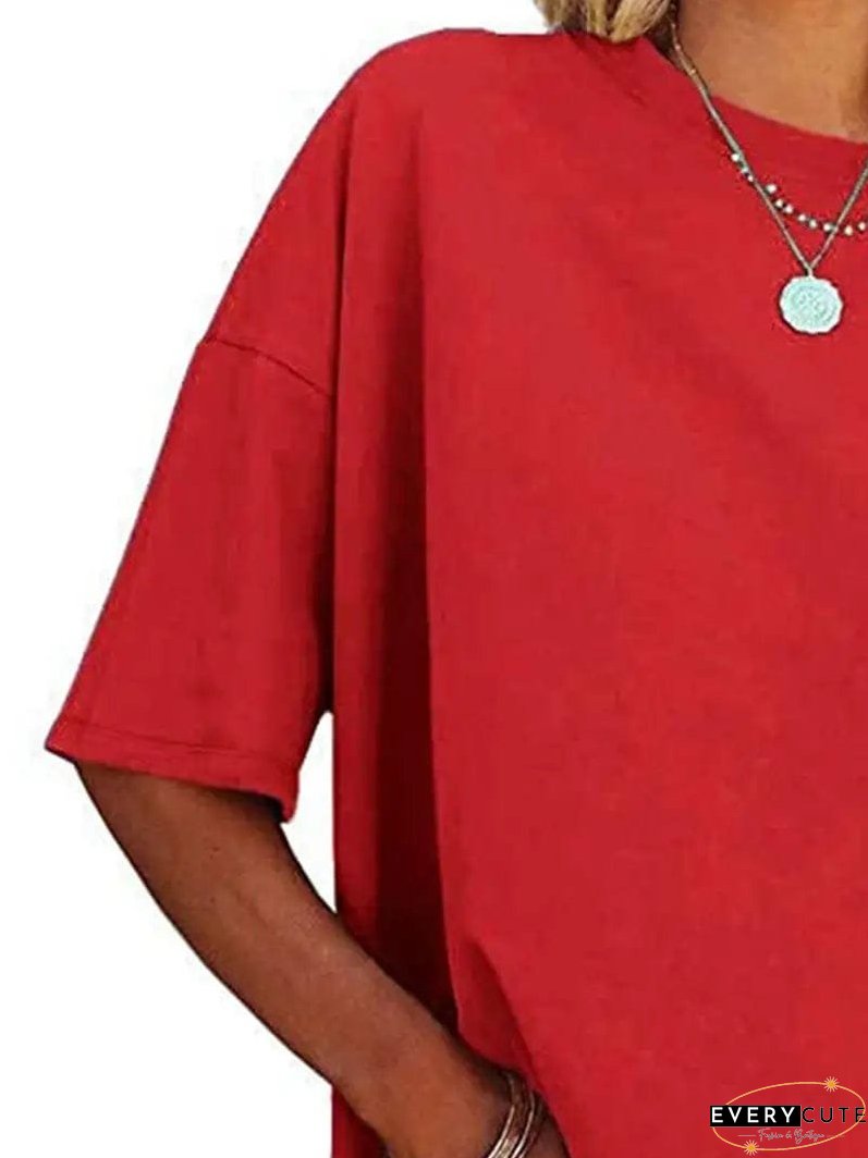 Loose Fit Casual Summer Tunic Top