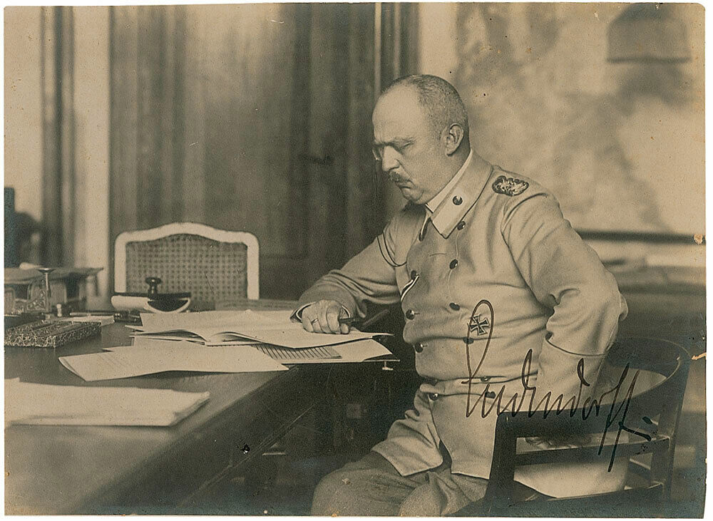 ERICH LUDENDORFF Signed Photo Poster paintinggraph - World War 1 Iron Cross Award - preprint