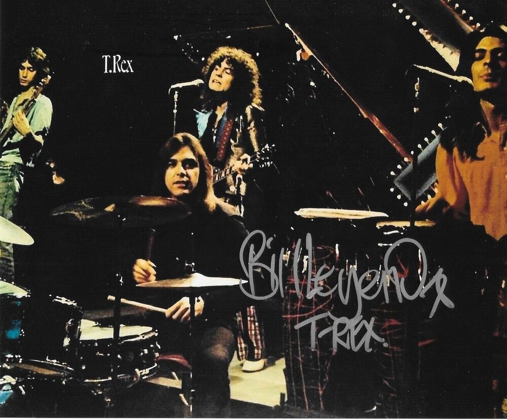 * BILL LEGEND * signed 8x10 Photo Poster painting * T-REX DRUMMER * * 18