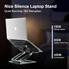 New Laptop Stand Radiator Base Fan Aluminum Alloy Desktop Heightening Hub Docking Station Stand