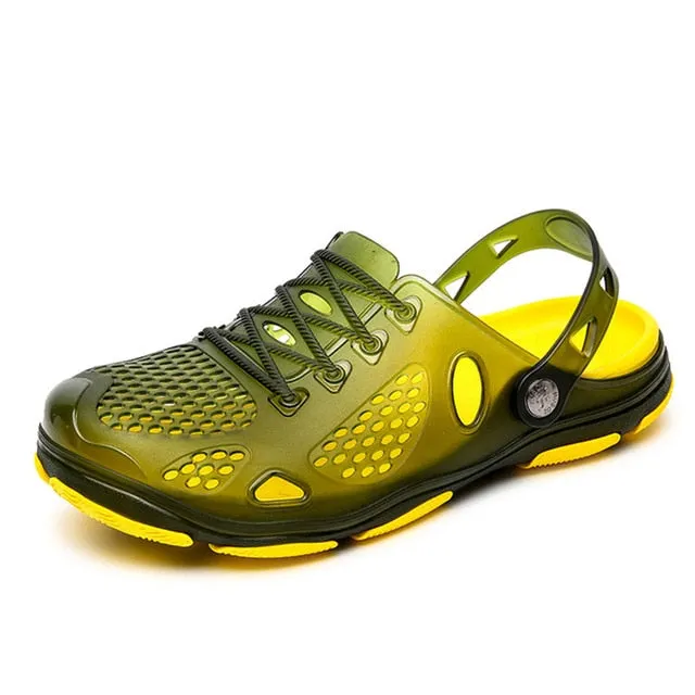 Summer Men's Sandals Breathable Man Hollow Slippers Nonslip Outdoor Durable Leisure Men Beach Sandals Jelly Shoes Men's Sneakers
