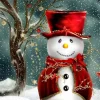 Christmas Snowman | Full Round Diamond Painting Kits