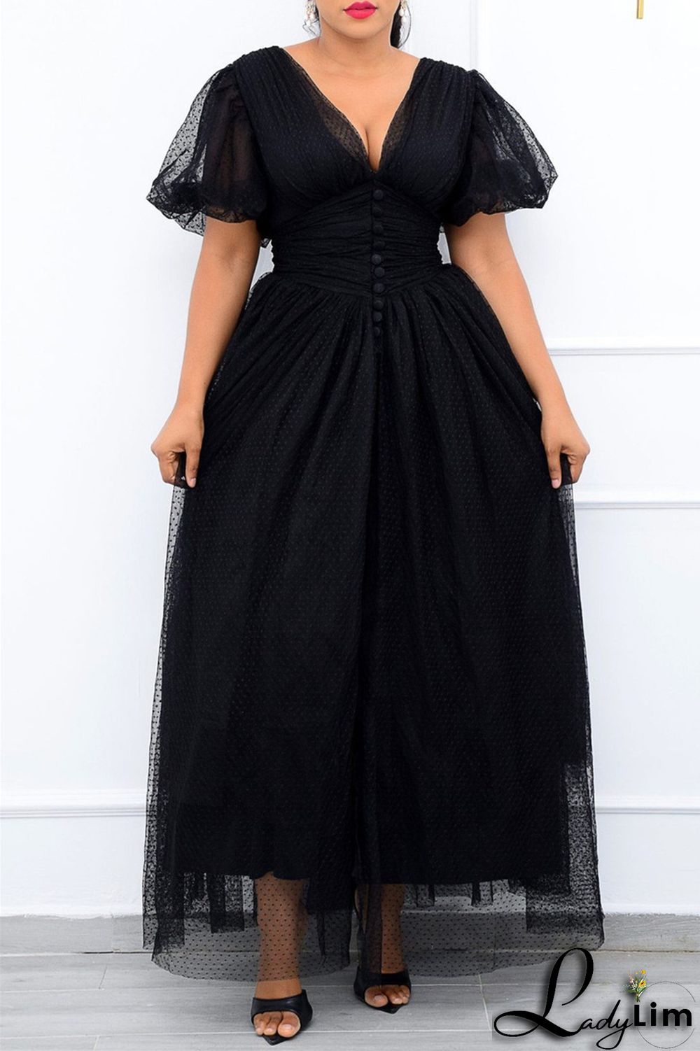 Purple Fashion Casual Solid Split Joint V Neck A Line Dresses