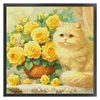 (US Only)Cat Printed Cross Stitch Kit 61x61cm DIY 14CT Thread Art Needlework Home Decor