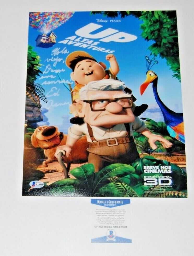 ED ASNER signed (DISNEY UP) Movie 11X14 Photo Poster painting *Carl Fredricksen* BECKETT BAS #1