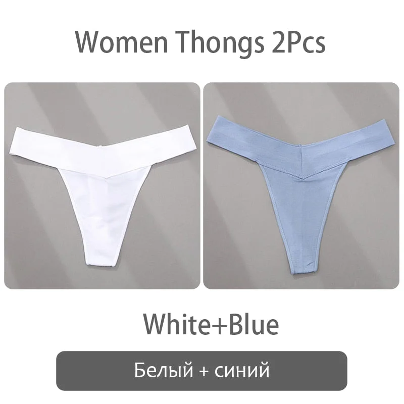 FINETOO S-2XL Women Thongs Sexy V Waist G-String Panties Plus Size T-back Underpants Ladies Thongs Underwear Female Lingerie New