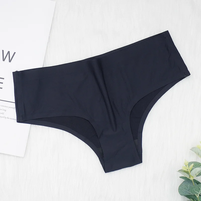 Billionm Seamless Women Panties Sexy Silk Briefs Mid Rise Black/pink/skin Ladies Underpants S-L Cool Shorts Wholesale Underwear