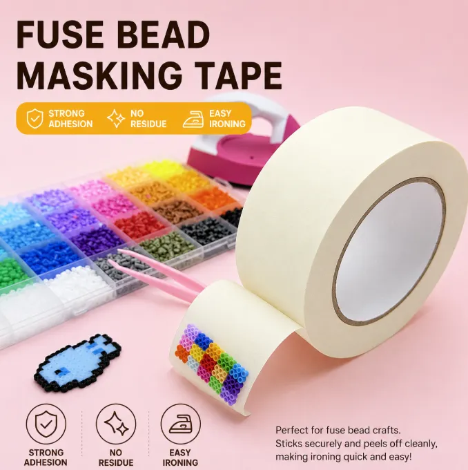 Fuse Bead Masking Tape Roll 5cm x 500cm &ndash; Strong Adhesion, Residue-Free & Easy Ironing
