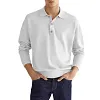 Polo Homme D&eacute;contract&eacute; &agrave; Col en V et Manches Longues