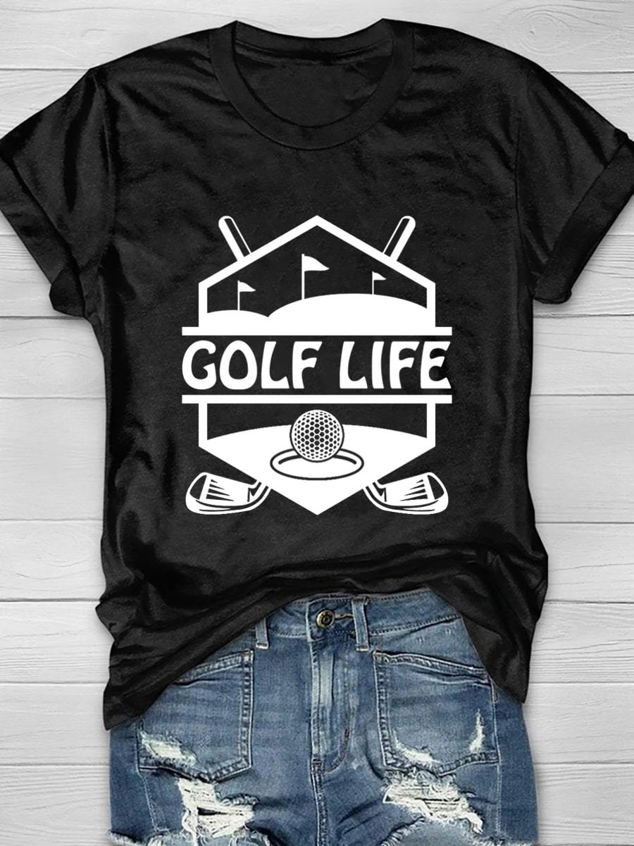 Golf Life Print Short Sleeve T-Shirt