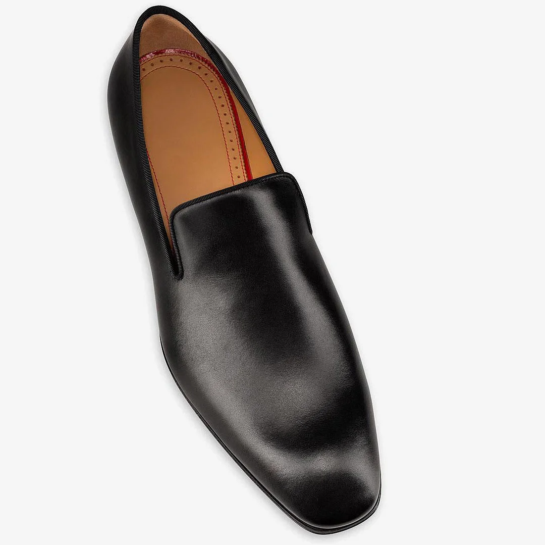 Merumote Gentleman's Oxford Loafer Slip-On Shoes Red bottom Classic LaceUp Formal Party Shoes-MERUMOTE