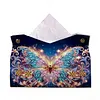 DIY PU Diamond Painting Tissue Box Kit Desktop Tissue Holder with Rhinestone Diamond Desk Decorative Tissue Box for Adults Desktop Storage Organizer (Love)