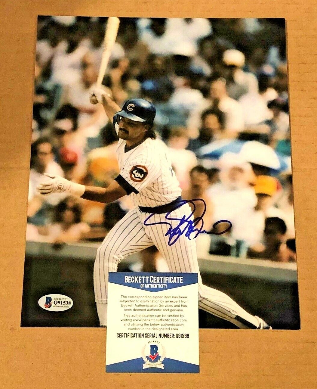 RAFAEL PALMIERO SIGNED CHICAGO CUBS 8X10 Photo Poster painting BECKETT CERTIFIED