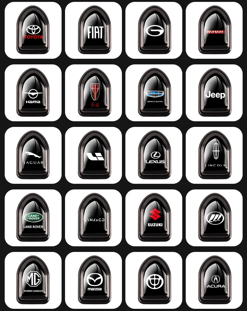 Car-mounted mini hook with car logo(4PCS)