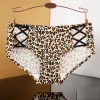 New sexy pure desire large size ice silk leopard print briefs
