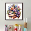Flowers And Books-11CT Stamped Cross Stitch 40*40cm/15.75*15.75in