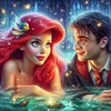 Diamond Painting -DIY Round Drill Ariel Harry Potter(40x40cm)
