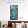 (US Only)5D DIY Full Round Drill Diamond Painting River Town Kit Home Decor Art 40x70cm